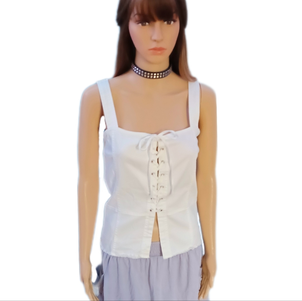 NEW!And I fits S-L lace-up tank top